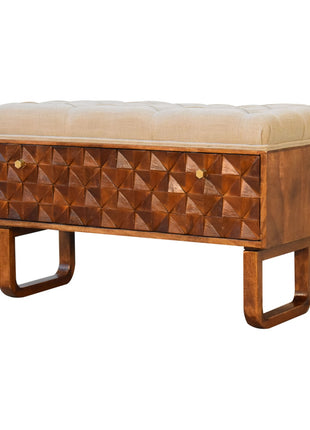 'U' Chestnut Pineapple Bench