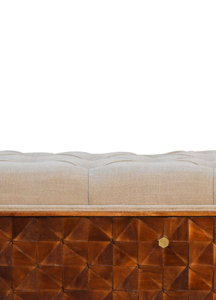 'U' Chestnut Pineapple Bench