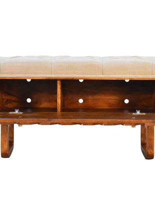 'U' Chestnut Pineapple Bench