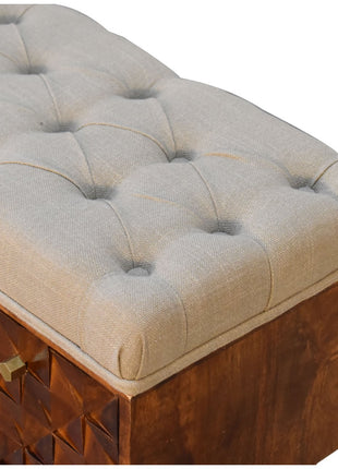 'U' Chestnut Pineapple Bench