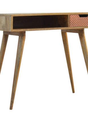 Perforated Copper Writing Desk