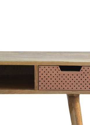 Perforated Copper Writing Desk