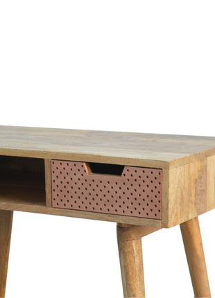 Perforated Copper Writing Desk