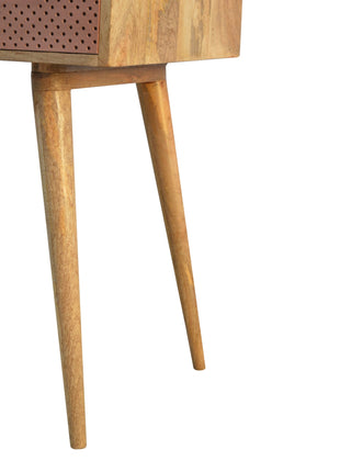 Perforated Copper Writing Desk