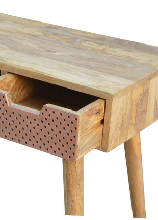 Perforated Copper Writing Desk