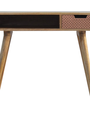 Perforated Copper Writing Desk