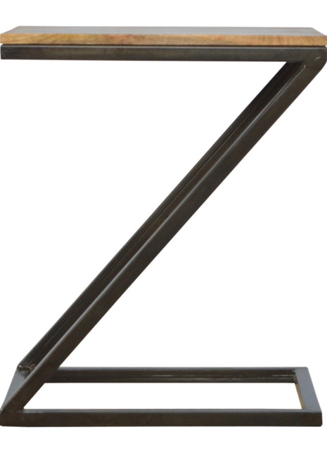 Side Table with Iron Base
