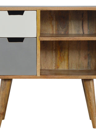 Grey and White Drawer Cabinet