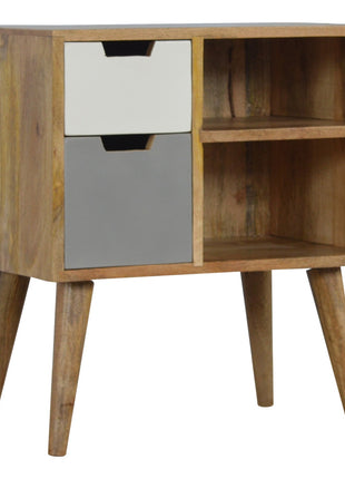 Grey and White Drawer Cabinet