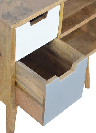 Grey and White Drawer Cabinet