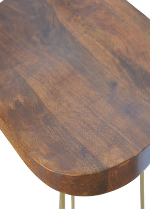 Barhocker aus goldenem Eisen