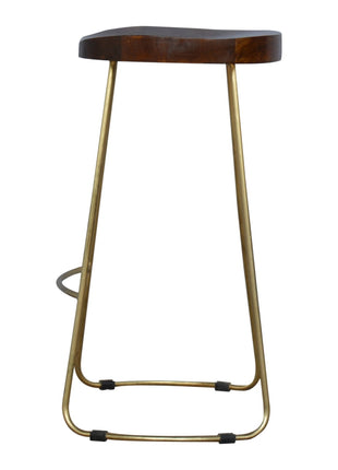 Barhocker aus goldenem Eisen