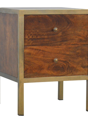 Gold Iron Frame Bedside