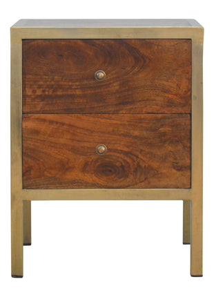 Gold Iron Frame Bedside