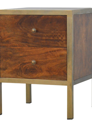 Gold Iron Frame Bedside