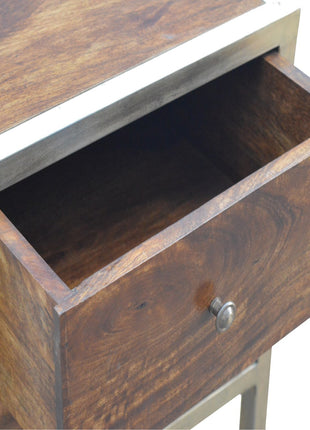 Gold Iron Frame Bedside