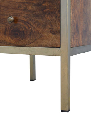 Gold Iron Frame Bedside