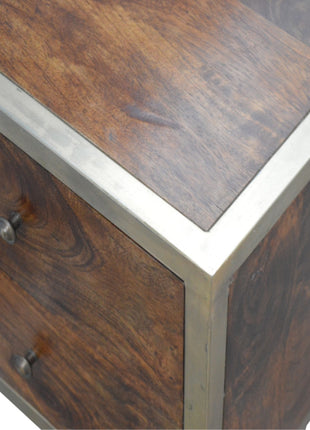 Gold Iron Frame Bedside