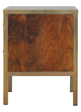 Gold Iron Frame Bedside