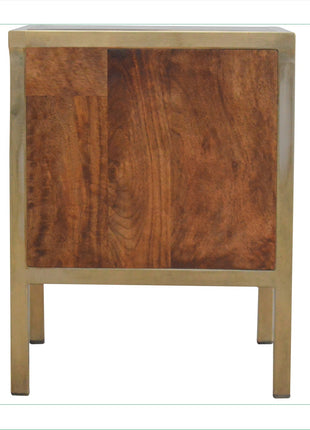 Gold Iron Frame Bedside