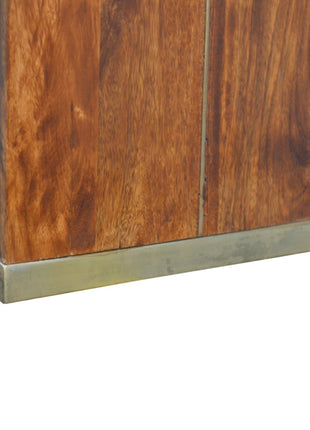 Chestnut End Table with Gold Inlay
