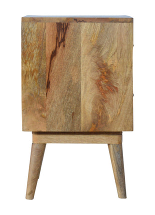 Pineapple Carve 2 Drawer Bedside