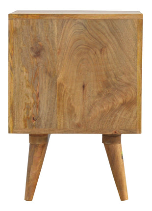 Pineapple Carve 2 Drawer Bedside