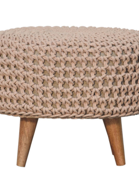 Keeva Beige Oblong Footstool