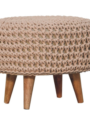 Keeva Beige Oblong Footstool