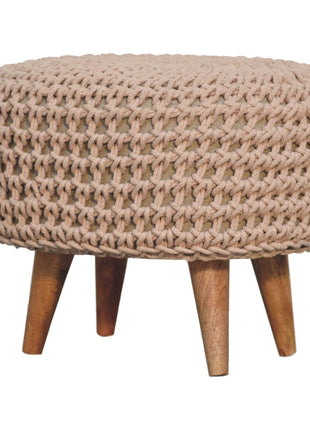 Keeva Beige Oblong Footstool