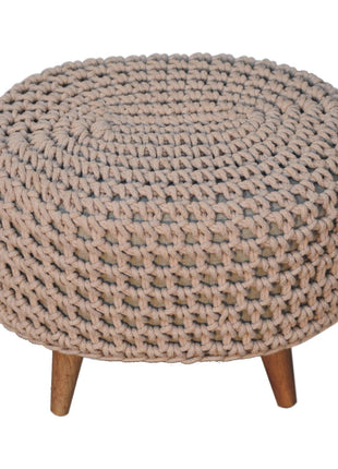 Keeva Beige Oblong Footstool