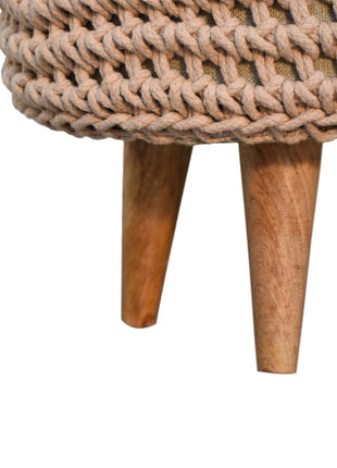 Keeva Beige Oblong Footstool