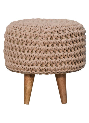 Keeva Beige Oblong Footstool