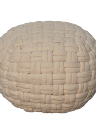 Weißer Röhren-Pouf