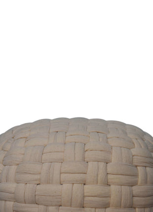 Weißer Röhren-Pouf