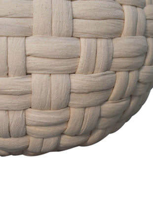 Weißer Röhren-Pouf
