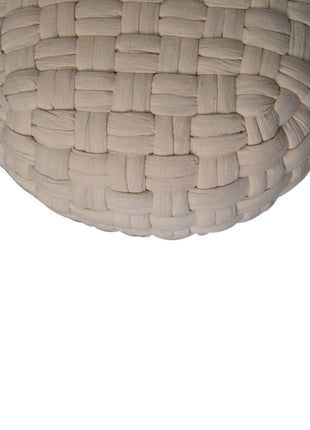 Weißer Röhren-Pouf