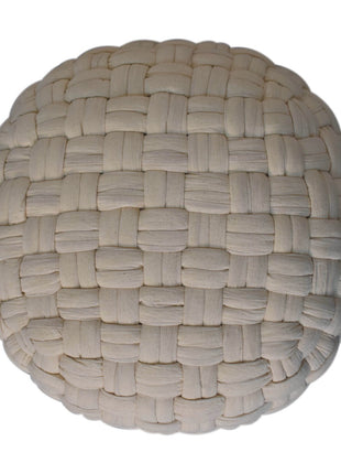 Weißer Röhren-Pouf