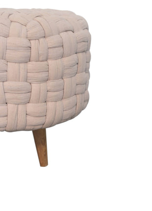 Reposapiés de tubo color crema