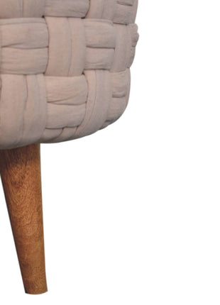 Reposapiés de tubo color crema