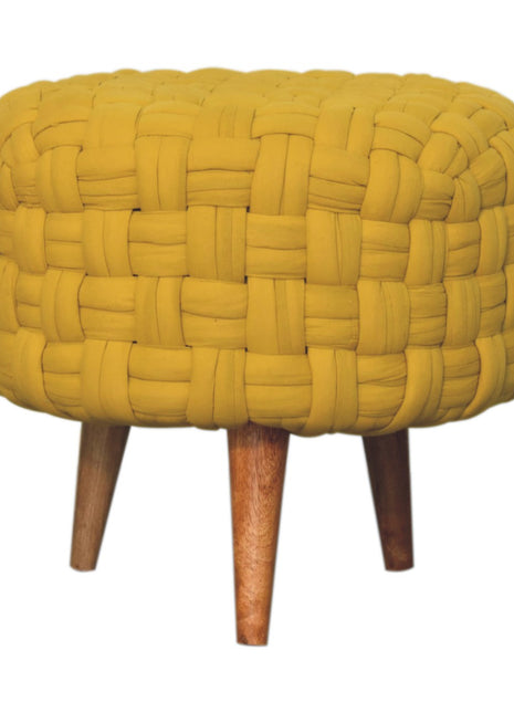 Mustard Tube Footstool