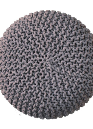 Keeva Grey Round Footstool