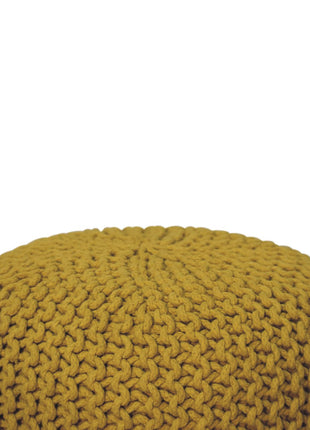 Keeva Mustard Round Footstool