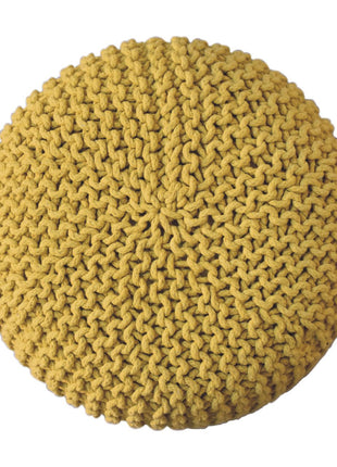 Keeva Mustard Round Footstool