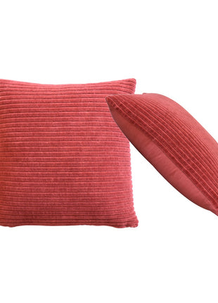 Geripptes rotes Kissen 2er-Set