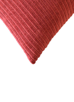 Geripptes rotes Kissen 2er-Set