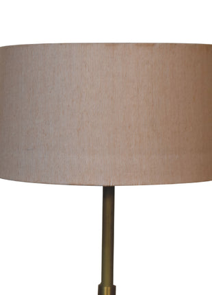 Wooden Brass Teak Floor Lamp