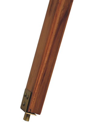 Wooden Brass Teak Floor Lamp