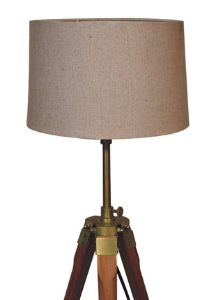 Fixed Brass Plated Tripod Floor Lamp