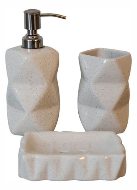 Sindri White Bathroom Set of 3